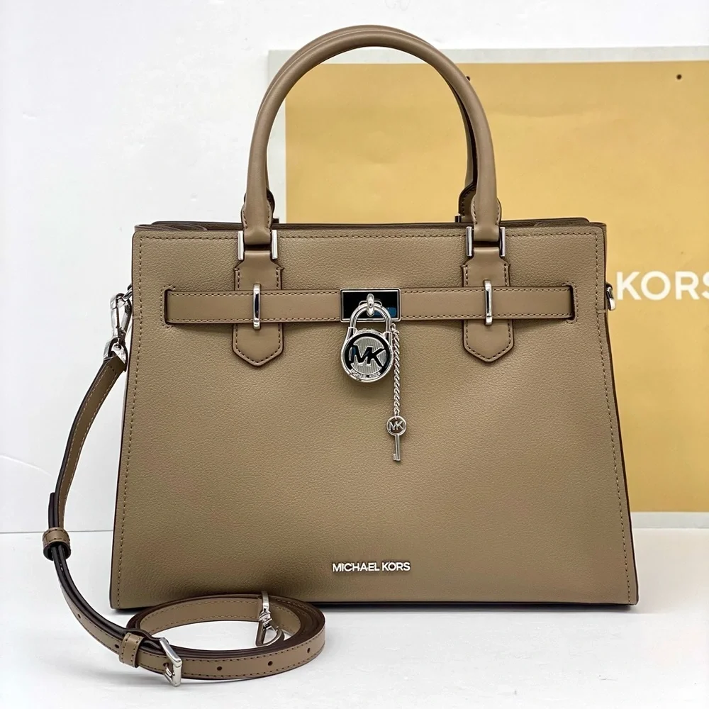 Michael Kors Hamilton Medium Satchel Crossbody Bag Dusk Color